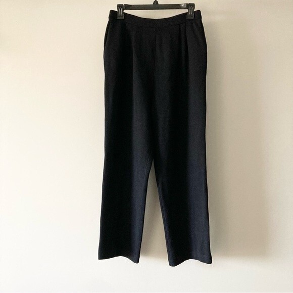 ST. JOHN black santana wool blend knit pants with pockets size 8‎ - Picture 1 of 6